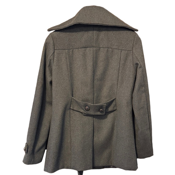 Lao Zhou Winter Gray Pea Coat Size S - Picture 4 of 4